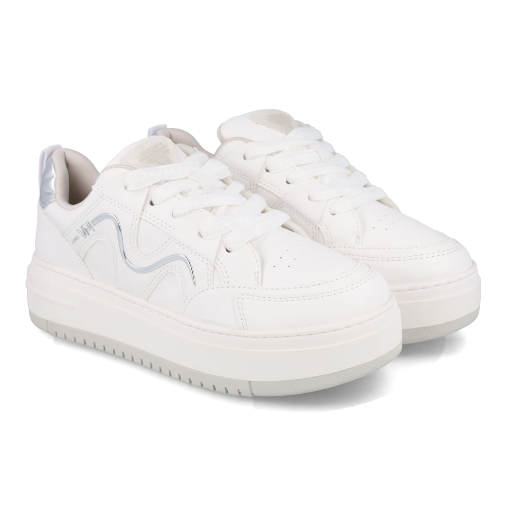 Via Marte Tenis Casual 306002-03 Branco-Prata Napa-Metalizado_9_999999992675828_23